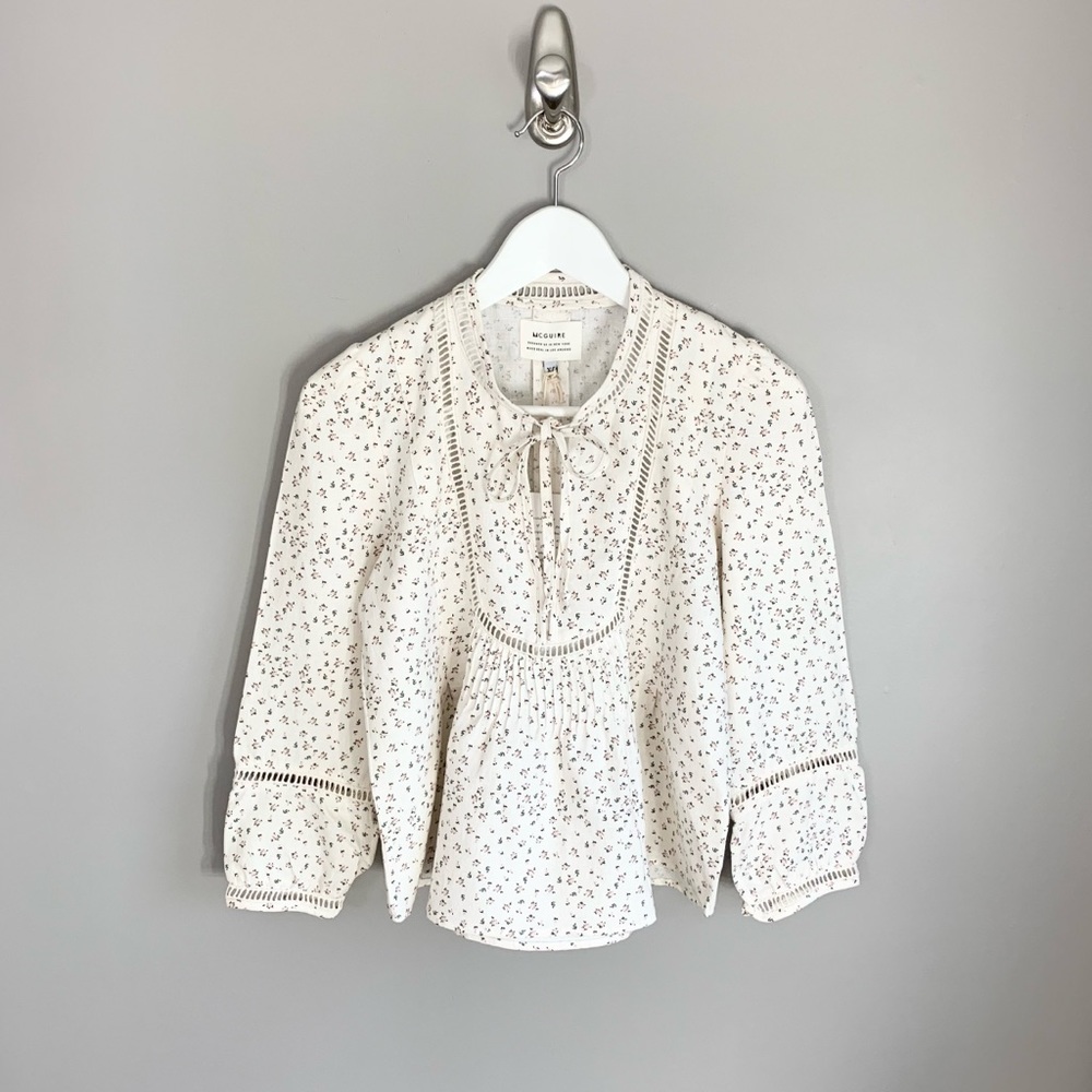 NWT MCGUIRE Denim Lillet Blouse - Picture 7 of 15